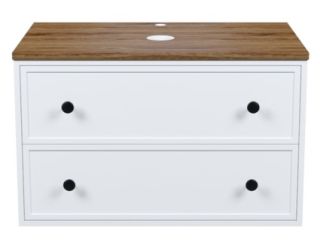 Тумба подвесная IDDIS Torr TOR80WMi95K со столешницей 80см орех макадамия/белый матовый